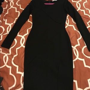 Form fitting little black dress